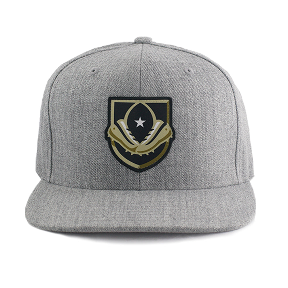 Hanging Cleats Snapback Hat - Grey